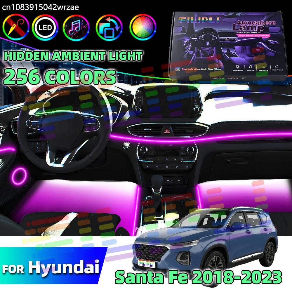 64 RGB - Ambient Light - for Hyundai 2018-2023 - App Control - Car Interior Lighting | AUTOKITSHOP