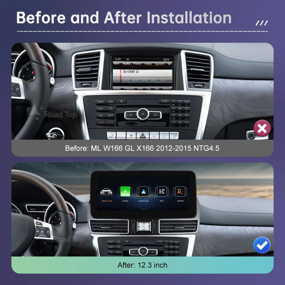 Linux Touch Screen Car Radio for Mercedes Benz ML W166 ML350 GL X166 2012-2015 GPS With Ca