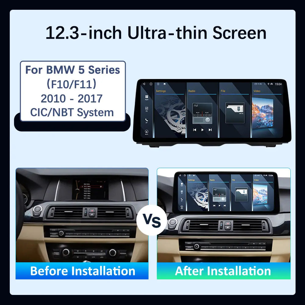 Android 16 Wireless Carplay Car Radio Multimedia Player for BMW 5 Series F10 F11 2010 - 20