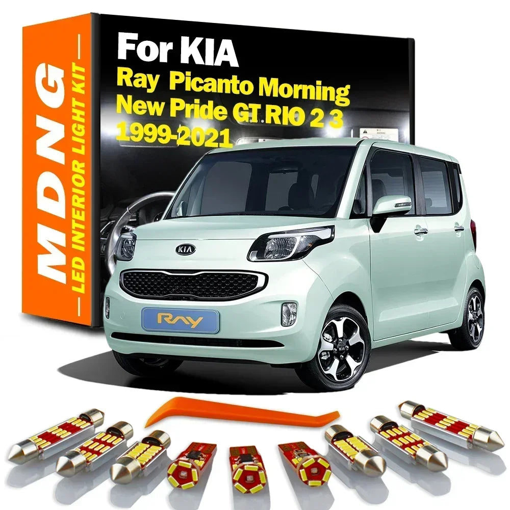 LED Interior Light Kit for Kia Ray New Pride Picanto Morning GT RIO 2 3 1999-2019 - Canbus Dome Map Door Trunk Bulbs ...