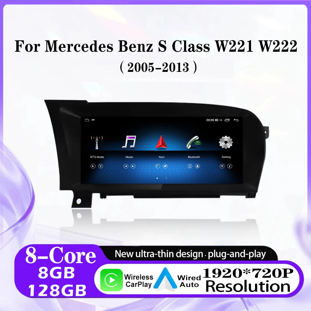 For Mercedes Benz S Class W221 W222 2005-2013 4G LET Car Radio Stereo Multimidia Player GP