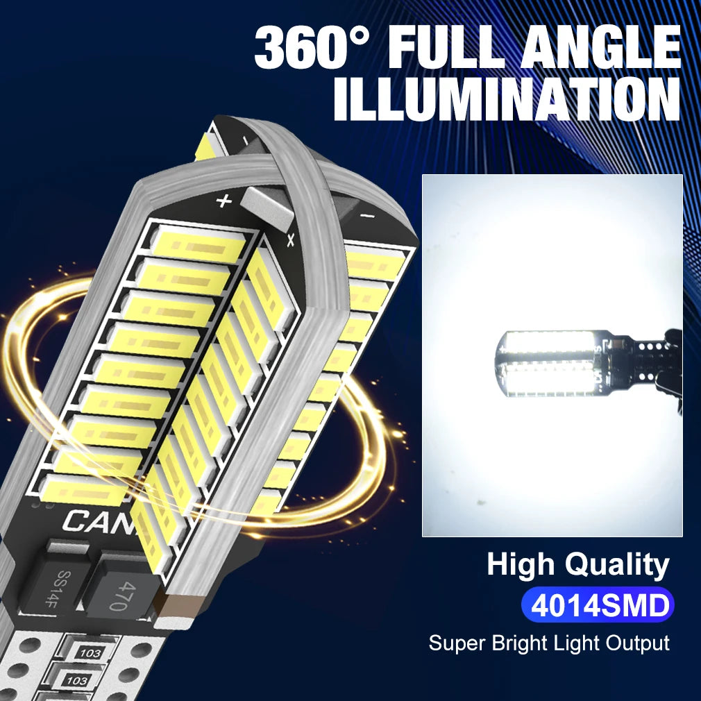 Canbus T15 W16W 921 912 T16 902 LED Bulbs 72pcs 4014SMD Super Bright 3000LM Car Reversing
