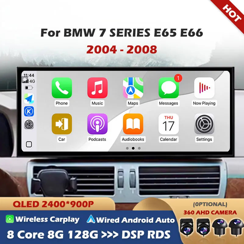 Android 15 for BMW 7 SERIES E65 E66 2004 - 2008 CCC System Carplay Car Video Multimedia Pl