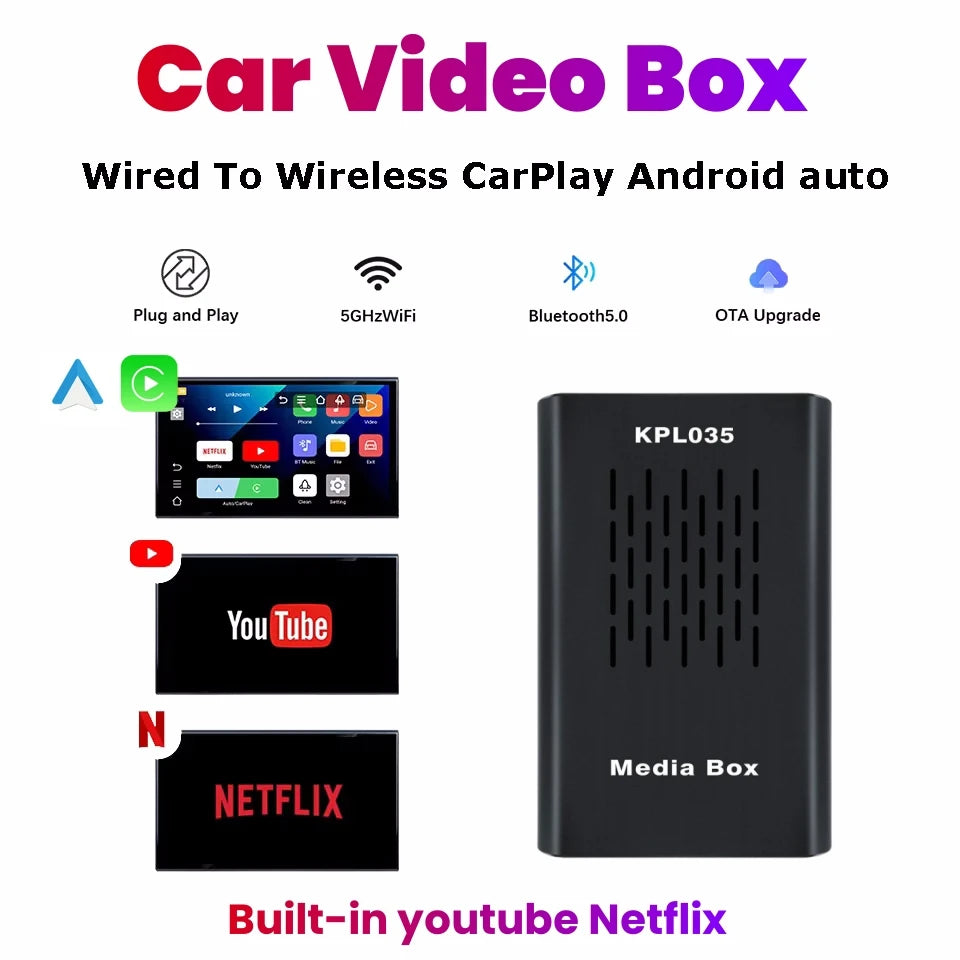 4 in 1 Carplay Ai Box Wireless Carplay Adapter Android Auto Apple Carplay Car Multimedia P | AUTOKITSHOP