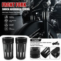 Black CNC Cut Aluminum Motorcycle Fork Boot Slider Cover For Harley Touring Electra Street Road  - Automotive LED Light