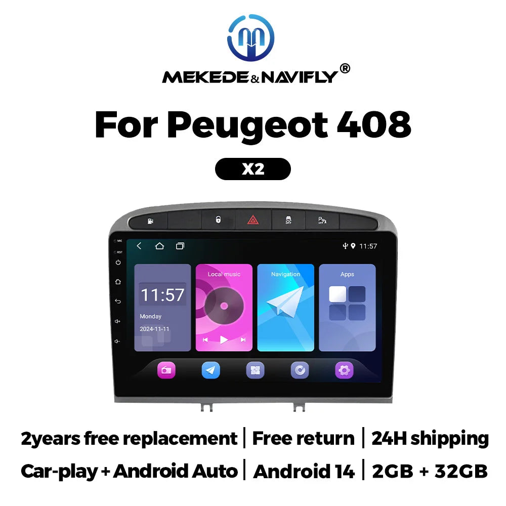 IPS touch screen 9 inch Car Radio For Peugeot 408 For Peugeot 308 308SW Car play Android a
