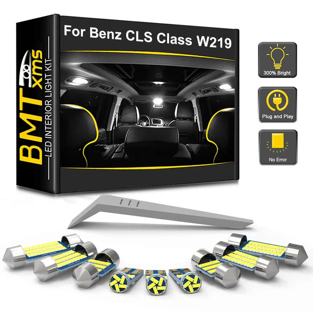 23-Piece LED Interior Light Kit for Mercedes Benz CLS Class W219 C219 - Canbus Error-Free Bulbs | AUTOKITSHOP