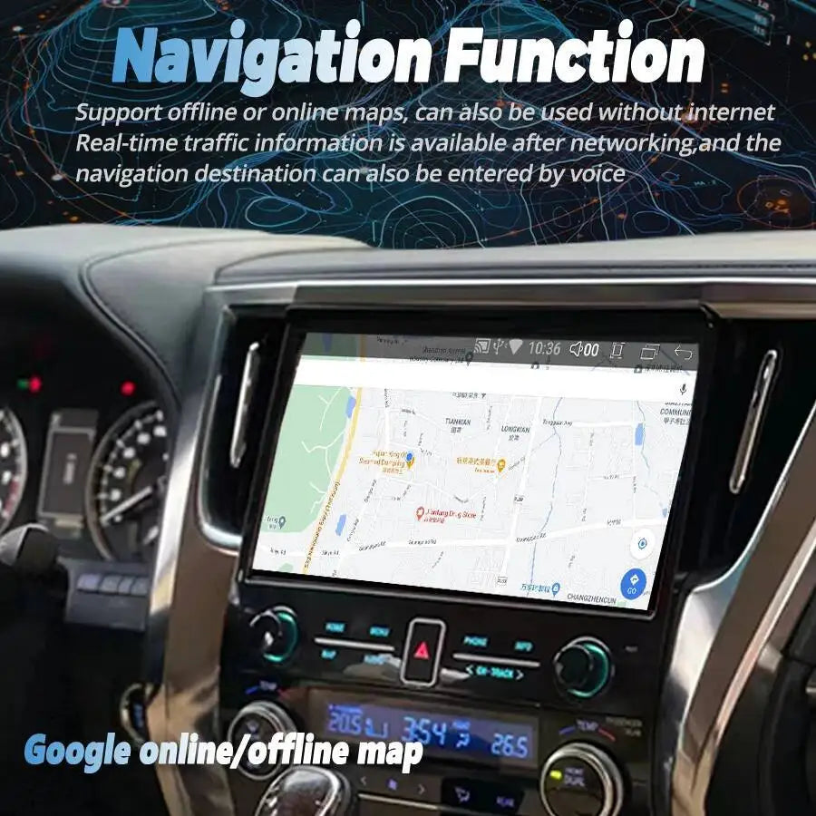 Android 14 For Toyota Alphard 30 Vellfire 2015-2019 11.5inch Auto Tape Recorder Car GPS Na