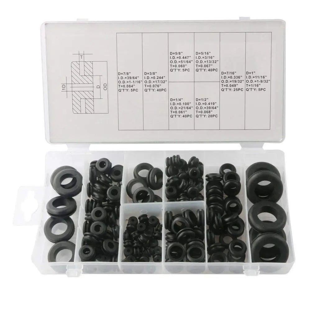 Rubber Grommet Assortment Kit Firewall Hole Plug Electrical Wiring Gasket
