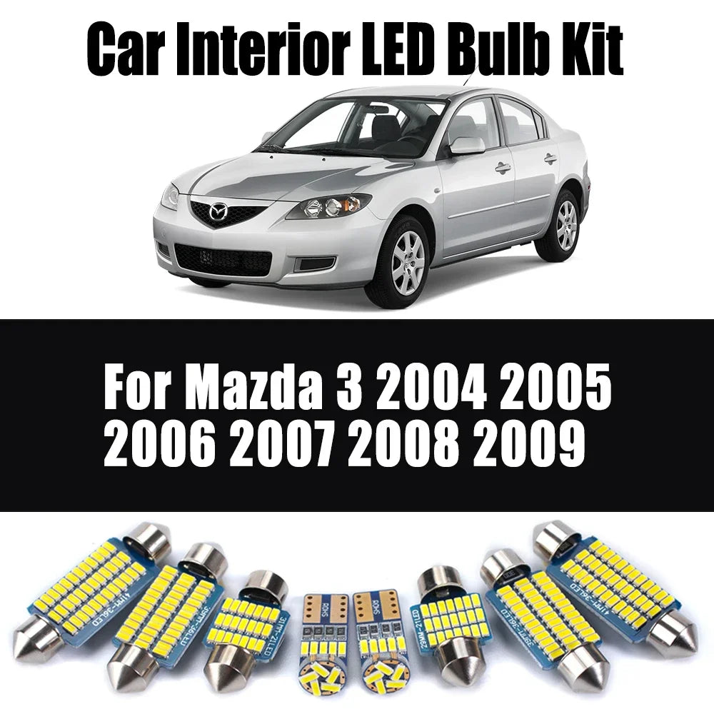 8-Piece LED Interior Light Kit for Mazda 3 - Canbus Error-Free Bulbs | AUTOKITSHOP