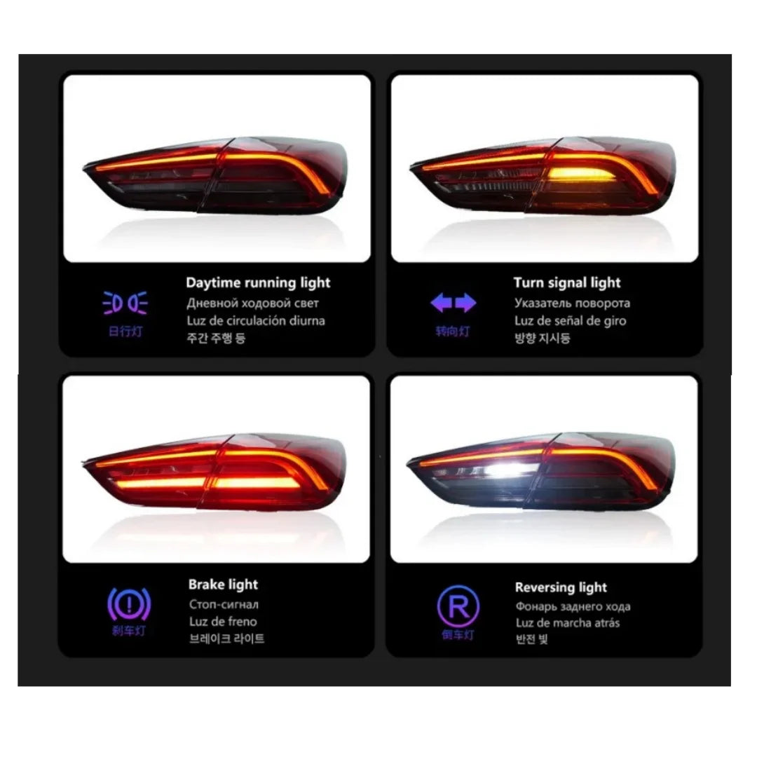 Car LED Tail Lights Assembly For Maserati Quattroporte 2013-2021 Upgrade New Rear Tailligh