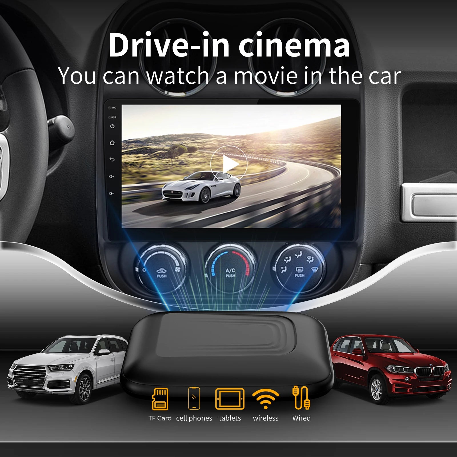 Android Mini Ai BOX Wired To Wireless CarPlay Box Android Auto Support Netflix YTB for VW  | AUTOKITSHOP