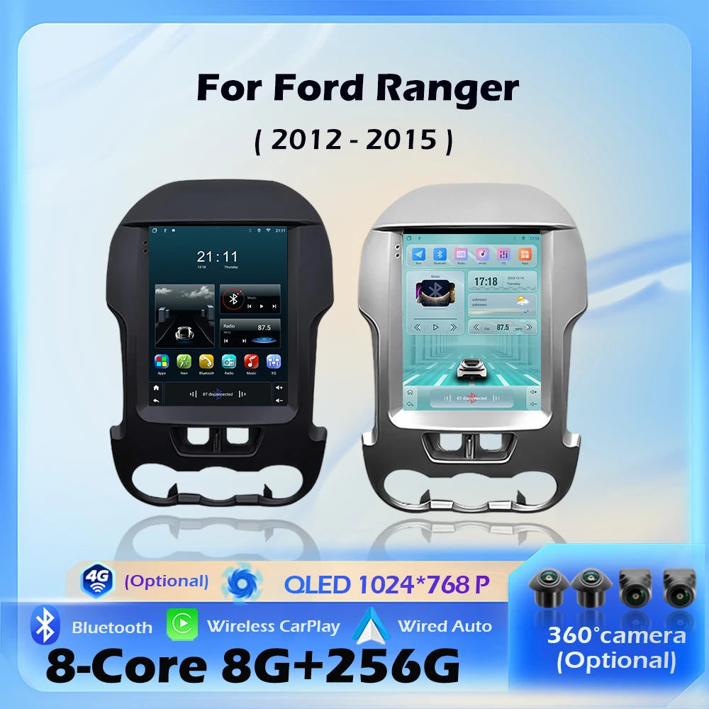 For Ford Ranger 2012-2015 Wireless CarPlay Android 16 Car Radio Multimedia Player DSP Ster