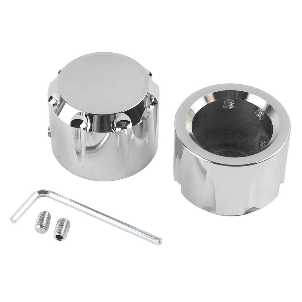 Front Axle Nut Covers Caps Motorcycle For Harley Sportster XL Softail Dyna VRSC Touring Electra  - Automotive LED Light