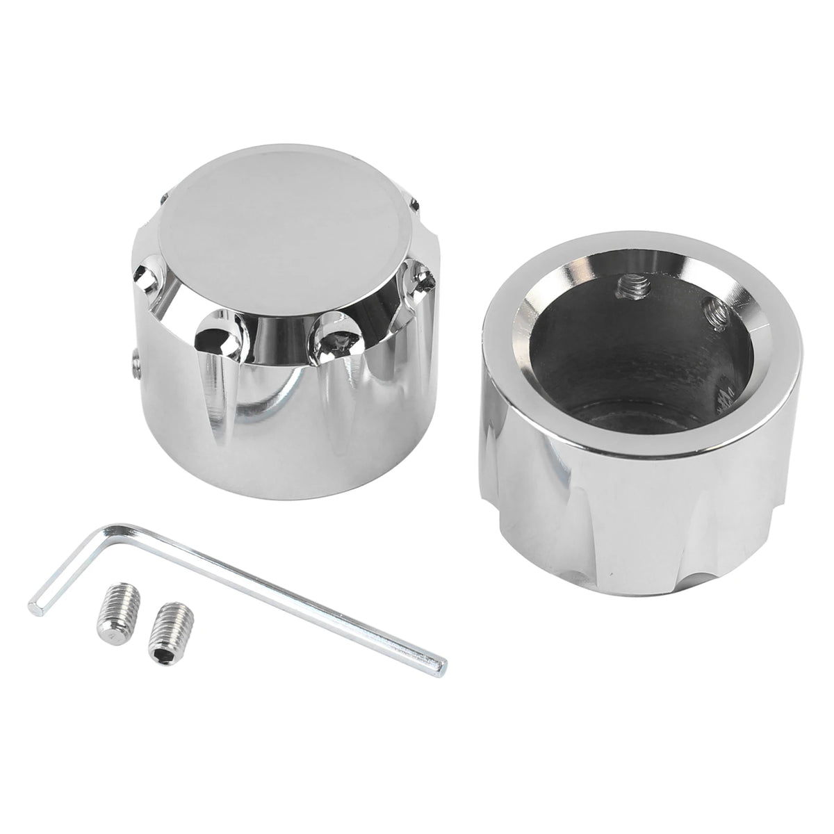 Front Axle Nut Covers Caps Motorcycle For Harley Sportster XL Softail Dyna VRSC Touring Electra  - Automotive LED Light