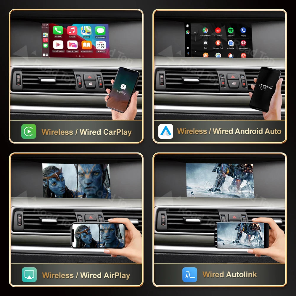 Wireless CarPlay for BMW Series 5 7 F10 F11 F07 GT F01 F02 F03 F04 2009-2020 with Android