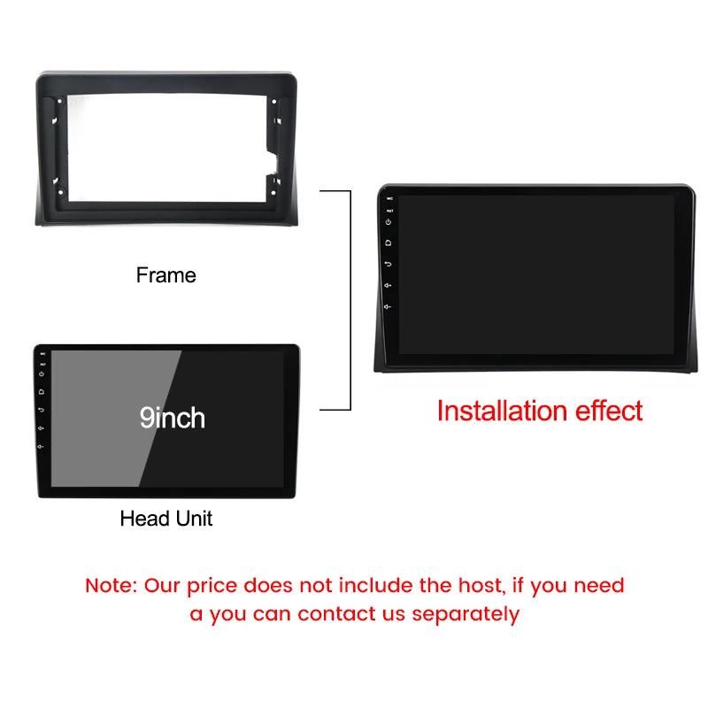 9" Car Radio Fascia Frame Adaptor for Volkswagen VW Transporter T5 Caravelle Multivan 2008 | AUTOKITSHOP