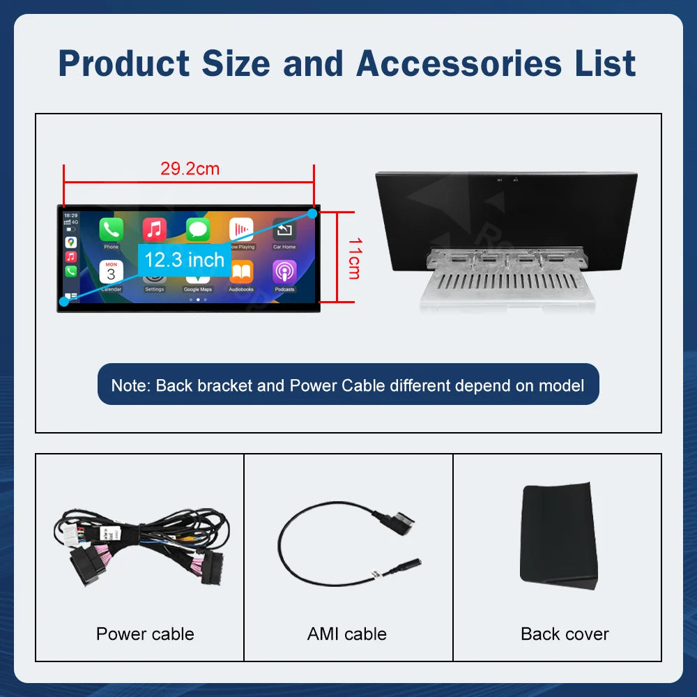 CN 12.3 inch Touch Screen For Audi Q2 2014-2019 Multimedia Display Airplay Miracast Functi | AUTOKITSHOP