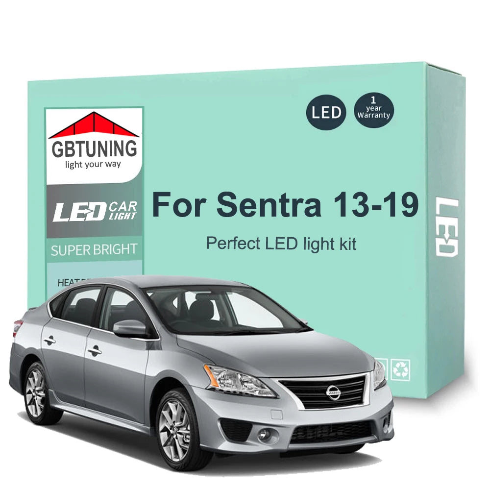 6-Piece LED Interior Light Kit for Nissan Sentra B17 - Canbus Error-Free Bulbs | AUTOKITSHOP