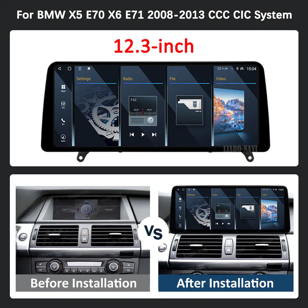 Android 16 for BMW X5 E70 X6 E71 2008 - 2013 CCC CIC System Car Video Multimedia Player BT