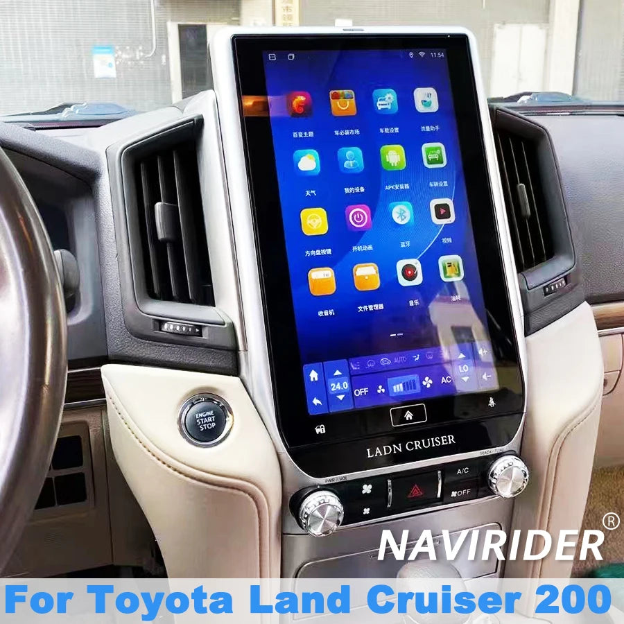 1920*1080 AHD Screen Android 15 Carplay For Toyota Land Cruiser 200 2016 2017 2018 Stereo