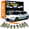 ZITWO 9Pcs Canbus LED Interior Light Kit For Honda Civic 1992 1993 1994 1995 LED Bulb Dome Map R - Canbus LED Car Light