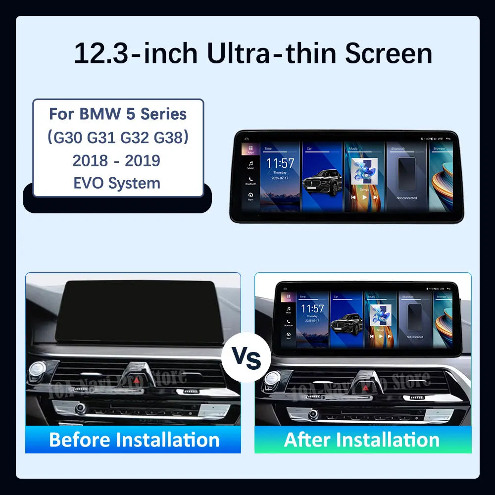 for BMW 5 Series G30 G31 G32 G38 2018 - 2019 EVO System Car Radio Multimedia Player Androi