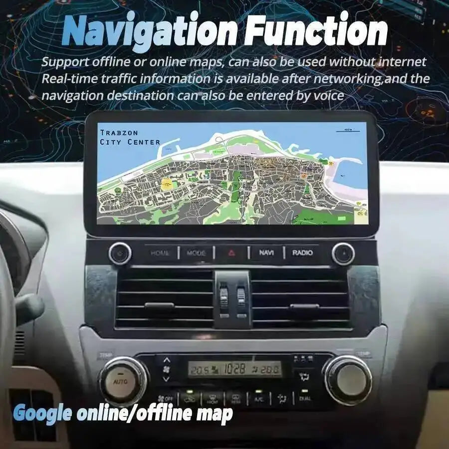 12.3inch Android 15 Screen Car Radio For Toyota Land Cruiser 150 Prado LC150 FJ150 2010-20 | AUTOKITSHOP