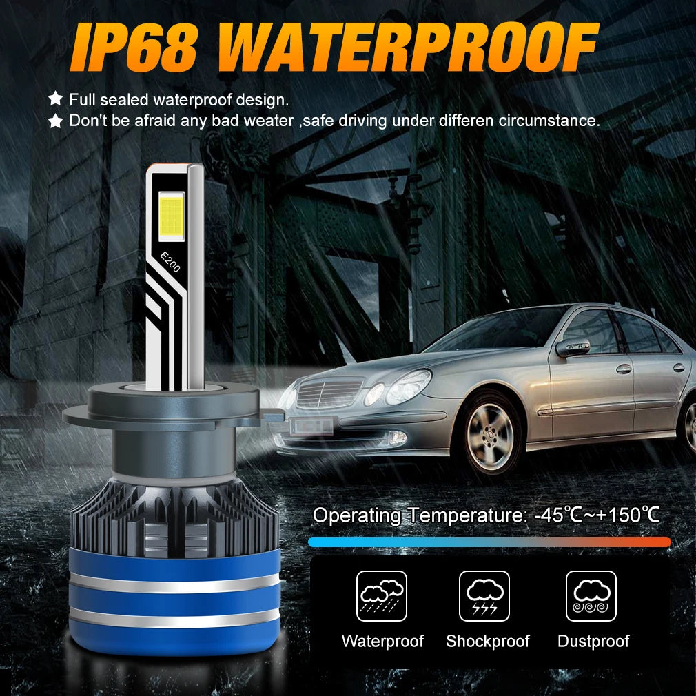 TOAUTP H7 LED Headlight H4 H1 H11 H3 9005 9012 LED Light Bulbs for Car 100W 30000LM Headli