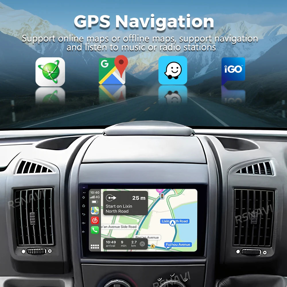 Android 16 For Fiat Ducato 2005 - 2023 2K QLED Android Car Radio Multimedia Video Player S