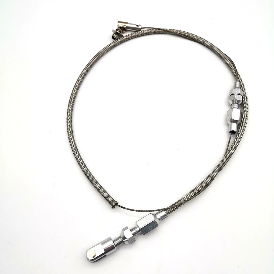 24" Throttle Pedal Cable Stainless Steel Braided Aluminum Ends for Ford Chevy