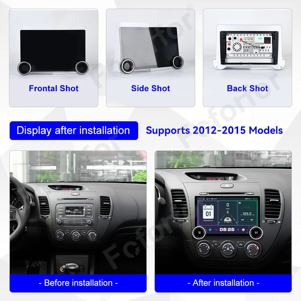 Upgraded 11.5 Inch Android 15 HD Touch Wireless CarPlay Android Auto GPS Multimedia Stereo