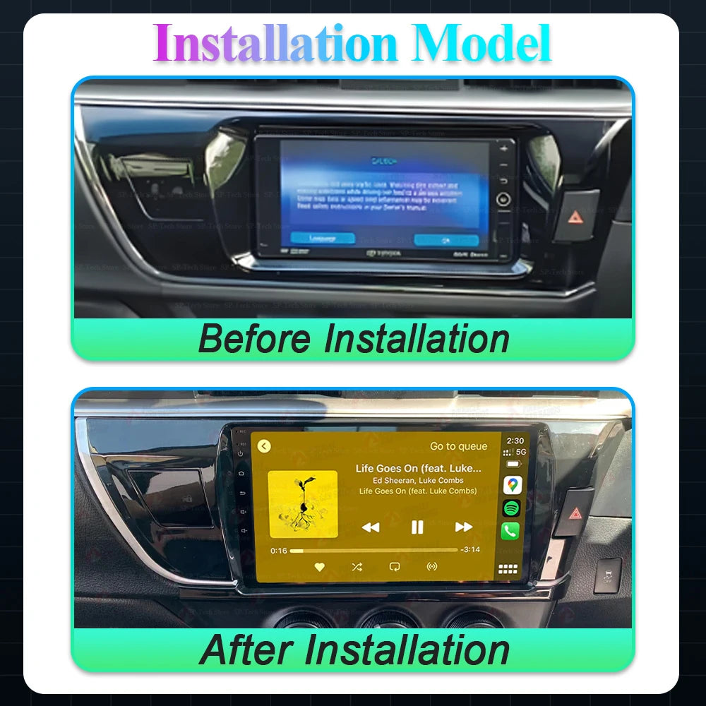 Android 16 For Toyota Corolla Altis Rhd 2014 2015 2016 Car Radio Multimedia Video Player N | AUTOKITSHOP