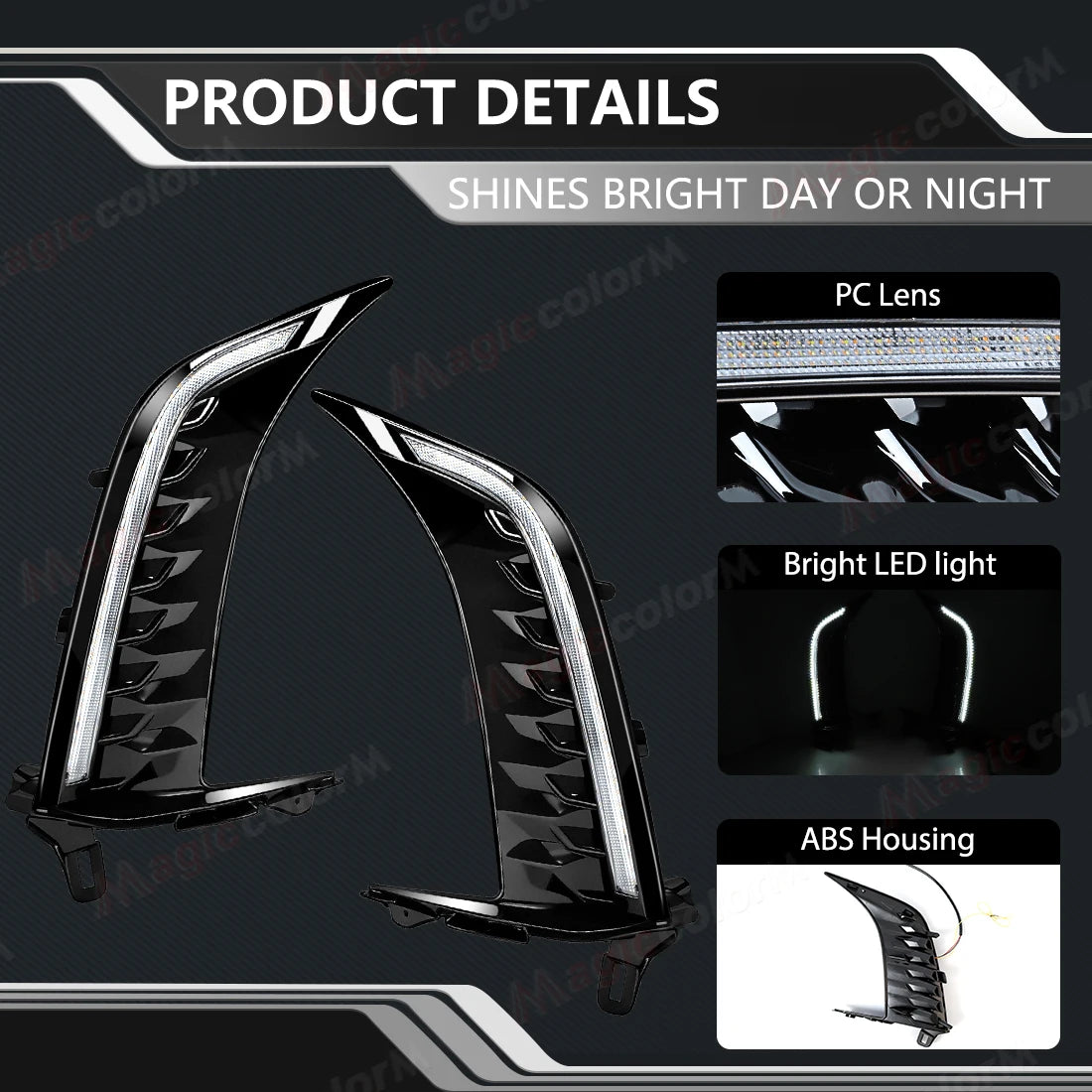 LED DRL For Toyota Camry SE XSE 2024 2025 Daytime Running Lights Turn Signal Lamps White Y | AUTOKITSHOP
