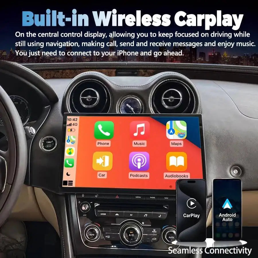 Android15 Car Radio For Jaguar XJ 2010-2019 13inch Screen Multimedia Video Player WIFI Wir | AUTOKITSHOP