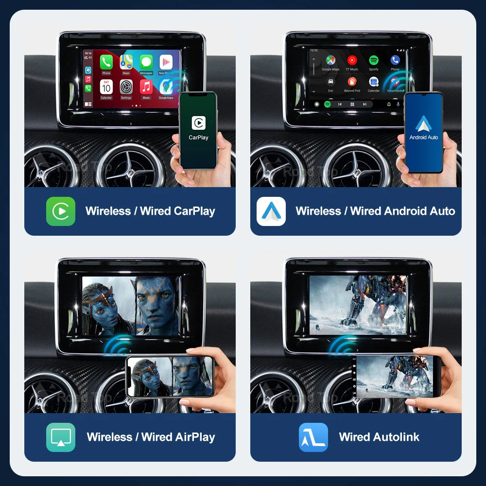 Road Top Wireless CarPlay for Mercedes Benz A B Class W176 W246 CLA GLA NTG4.5/NTG4.7/NTG5 | AUTOKITSHOP