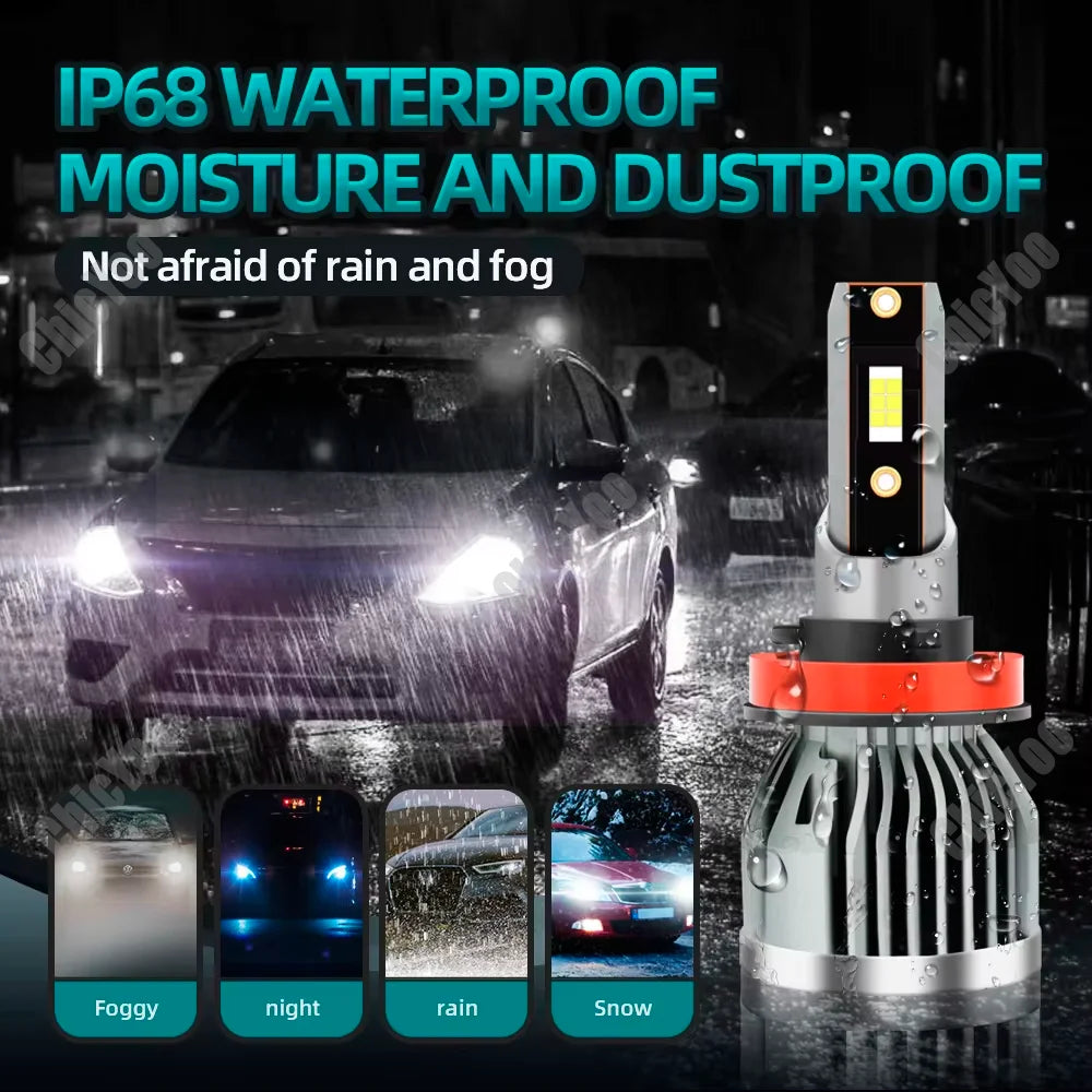 2X Canbus No error H11 H8 H9 Car LED Headlight Bulbs High Power Super Bright 6000K White F