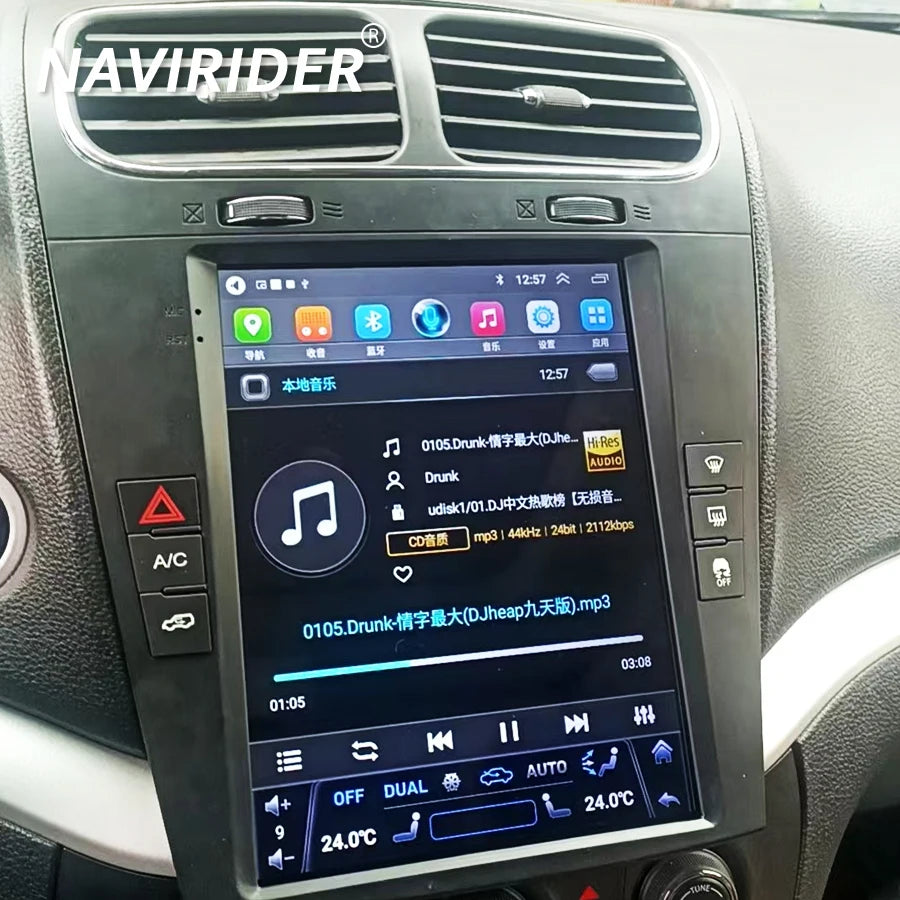 BT Carplay 8+256GB Android 15 Qled Screen For Dodge Journey Fiat Freemont 2012-2020 DSP Ca