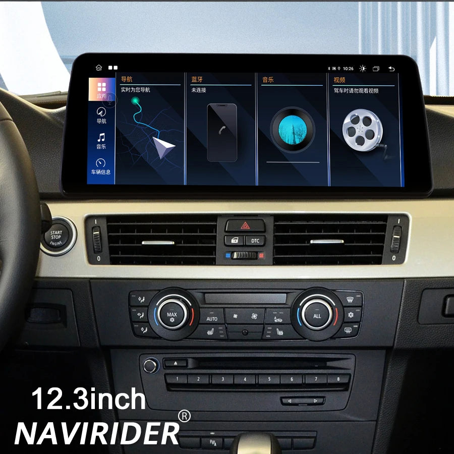 Carplay Android 14 DVR 12.3inch DSP AHD Screen For BMW 3 Series E92 2006-2015 Wireless BT