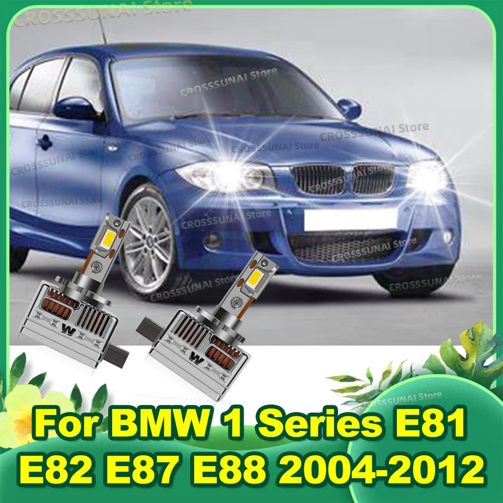 LED CANBUS Bulbs 50000LM Headlight Xenon HID Car Lamp For BMW 1 Series E81 E82 E87 E88 200