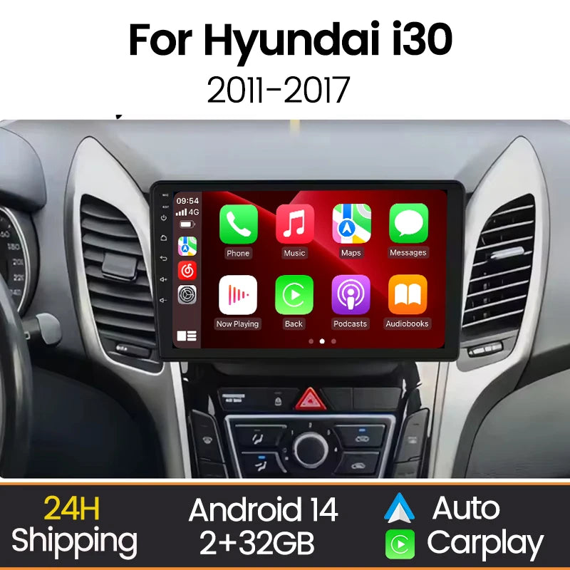 Supports Carplay Android Auto Radio Suitable for Hyundai Grand I30 2011 2012-2017 Stereo R | AUTOKITSHOP