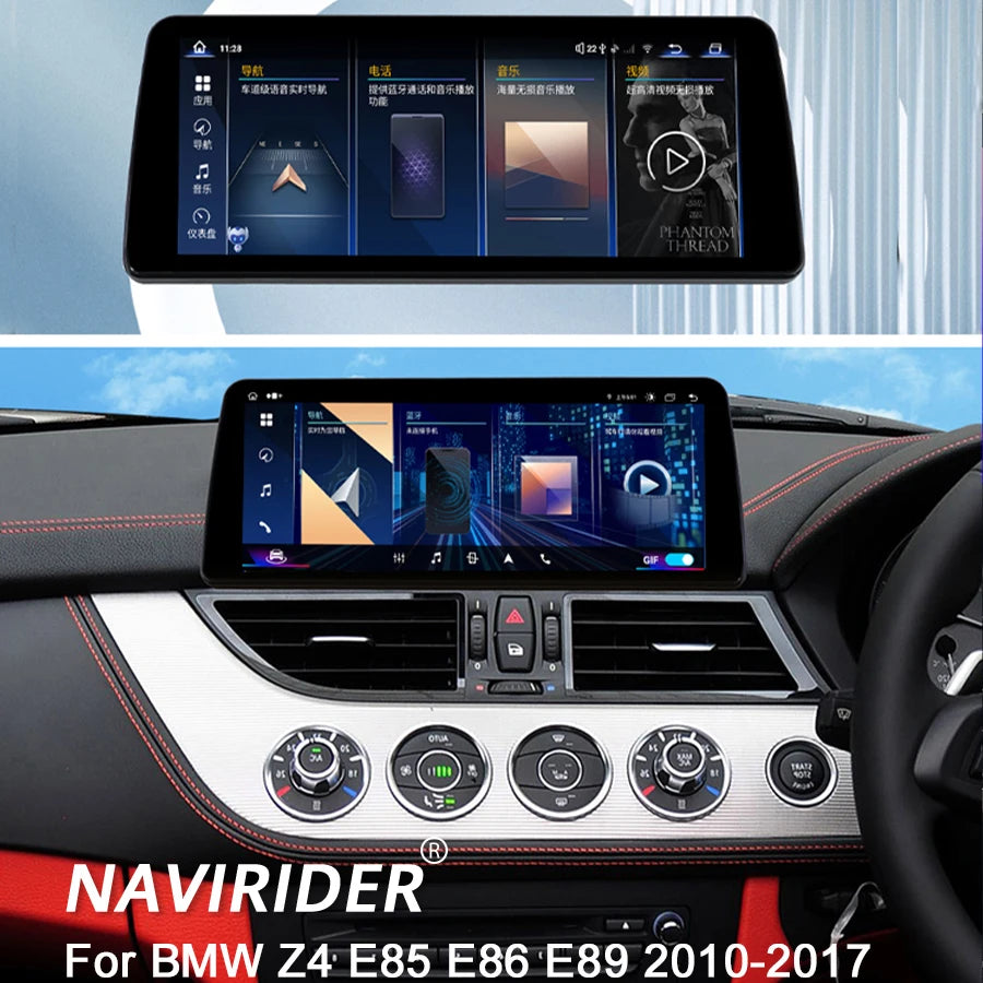 Car Radio HU For BMW Z4 E85 E86 E89 2010-2017 Android 14 Wireless BT GPS Carplay 12.3inch