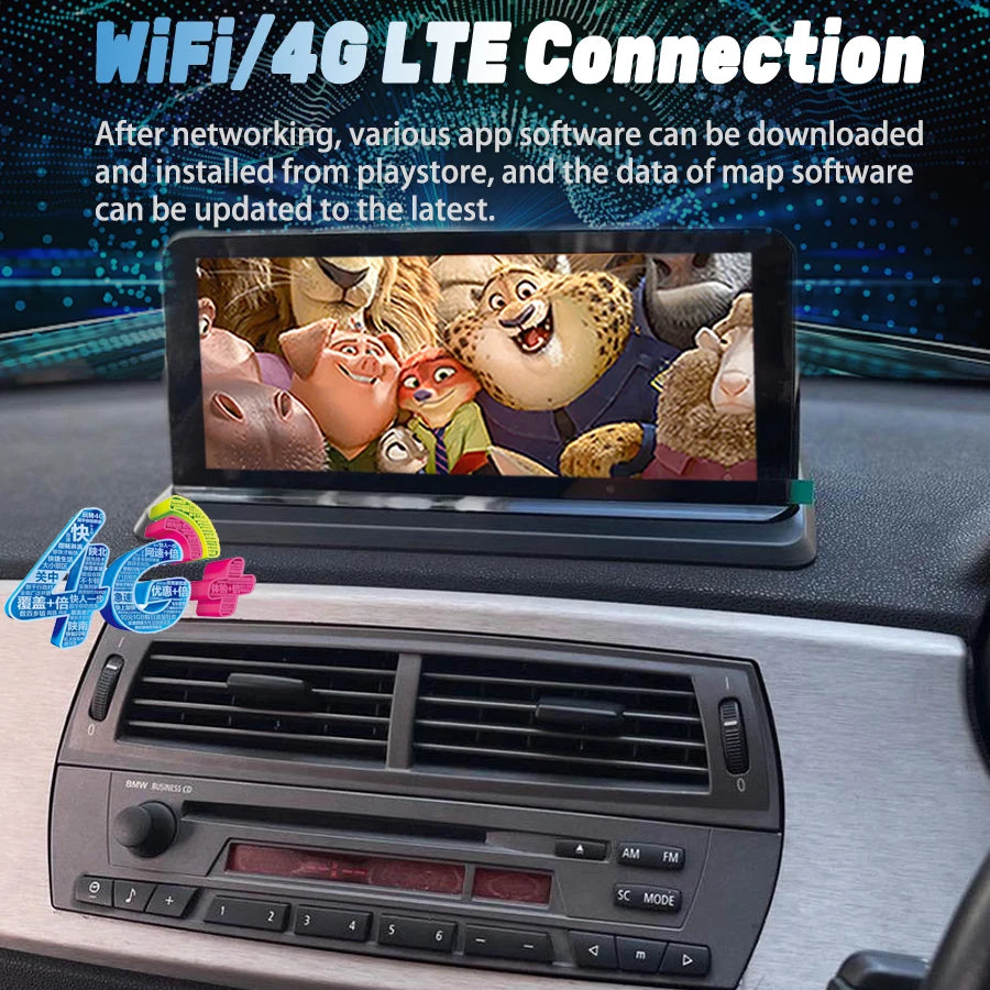 For BMW Z4 E85 E89 2002-2009 10.25" Android 13 Car Auto Multimedia GPS Navi Video Player Q
