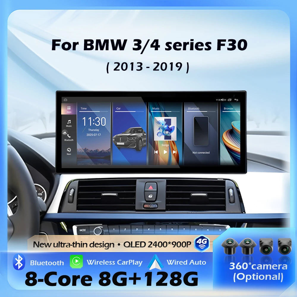 Car Radio Carplay Android for BMW 3/4 Series F30 F31 F32 F33 F34 F36 2013-2019 GPS Navi DS