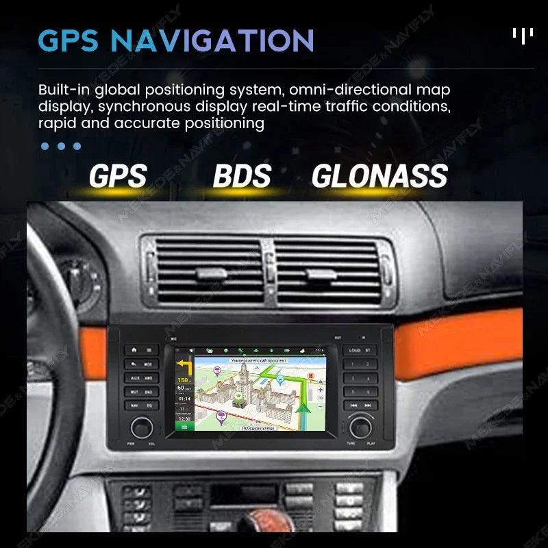 7inch IPS Screen Android 2 Din Car Radio for BMW 5 E39 1995 - 2003 E53 X5 M5 Carplay Auto  | AUTOKITSHOP