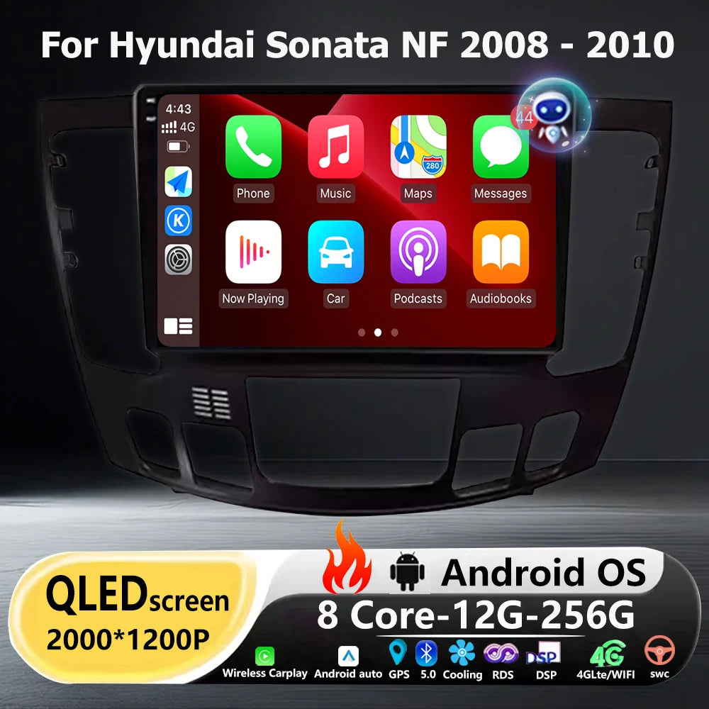 Car Radio Multimedia Video Player GPS Navigation Stereo For Hyundai Sonata NF 2008 - 2010