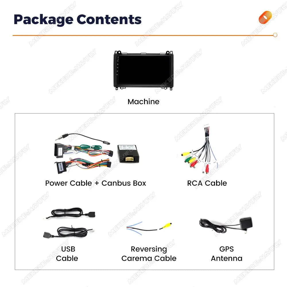 Wireless CarPlay Android Auto 9inch Car Radio For Mercedes-Benz B-Class Benz B200 T245 Vit