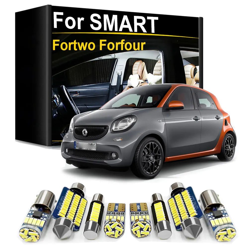 LED Interior Light Kit for Smart Fortwo 450 451 453 Forfour 454 453 EQ Auto Accessories Parts Reading Lamp Error Free...