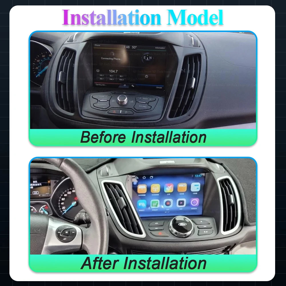 Android 16 For Ford Kuga 2 Escape 3 2012-2019 Wireless Carplay Car Radio Stereo Multimedia | AUTOKITSHOP