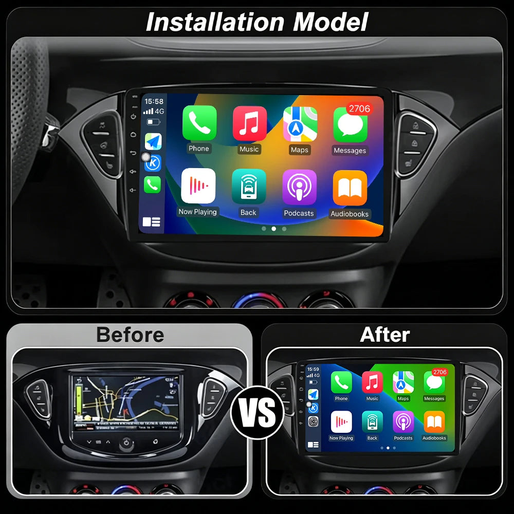 Android 16 Auto Carplay For Opel Corsa 2015-2019 Opel Adam 2013-2016 Car Radio Multimedia